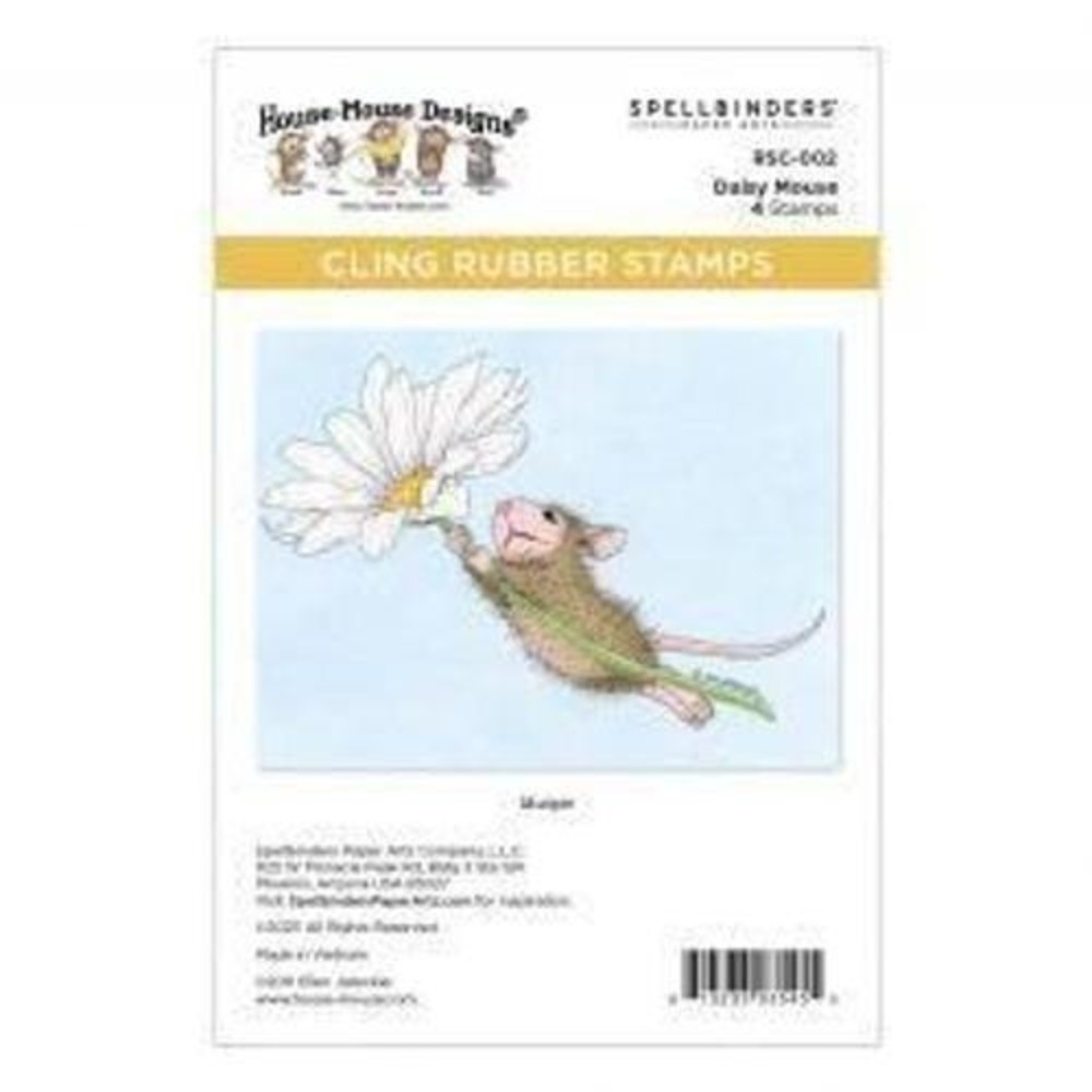 Spellbinders House-Mouse Designs Daisy Mouse Cling Rubber Stamps RSC-002 New